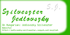 szilveszter jedlovszky business card